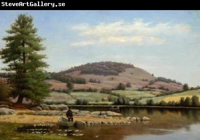 Alfred Ordway Fishing on Fairlee Pond